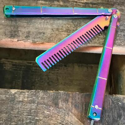Metal comb for hair  Rainbow Heavy Duty Practice stainless steel