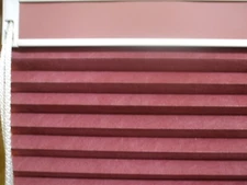 47"W-37"H  LEFT CORD DOUBLE HONEYCOMB CELLULAR SHADE COLOR 226 MAUVE #727