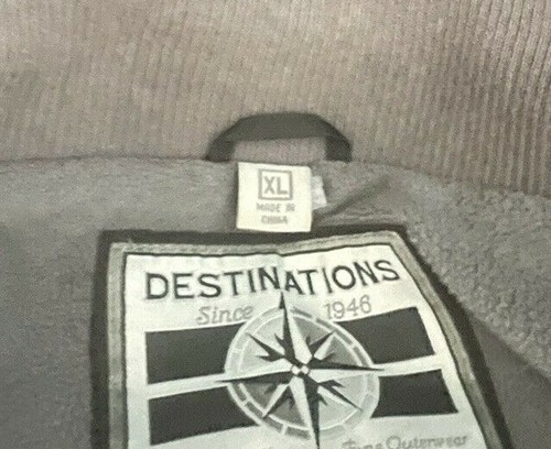Destination Mens Outdoor Fleece Jacket XL Black Soft Shell Hiking Full Zip Coat - Picture 5 of 7