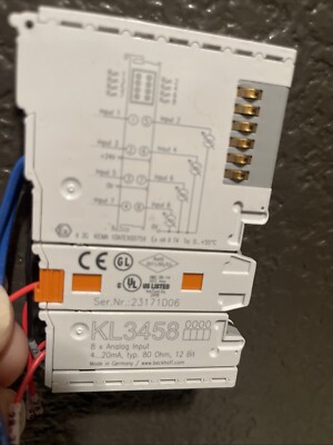 BECKHOFF KL3458 BUS TERMINAL 8 CHANNEL ANALOG INPUT