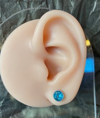 PAR Gema Grande Tornillo Ajuste Túneles Tapones Medidores Orejas Piercing Joyería Corporal - Imagen 7 de 18