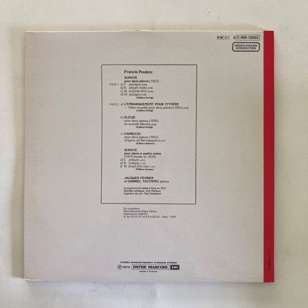 【中古】 L’Oeuvre Pour Piano Et PianoーOrch ー Tacchino / Poulenc 中古】 L'Oeuvre Pour Piano Et PianoーOrch ー Tacchino / Poulenc