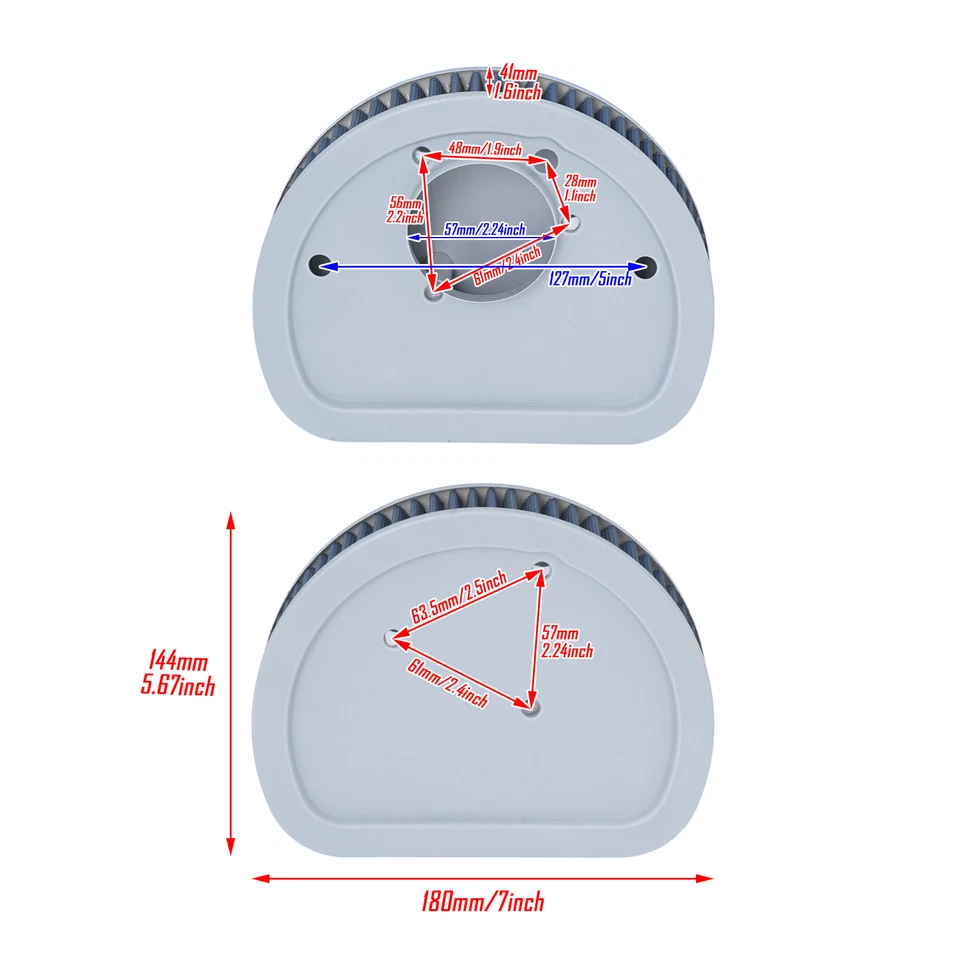 Filtro de aire de repuesto elemento azul para Harley Dyna 00-17 Softail 00-15 Foto 2 de 4