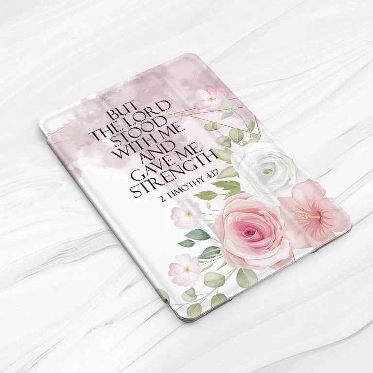 Flowers Bible Quote Christian Case For iPad 10.2 Air 3 4 5 Pro 9.7 11 12.9 Mini - Image 3 of 4