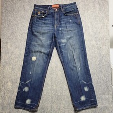 Rocawear Jeans Mens 38x33 Baggy Denim Y2K Skater Hip Hop Streetwear Distressed