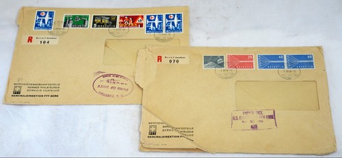 8 francobolli posta aerea SVIZZERA a USA set postali su copertine collezione HELVETIA - Foto 4 di 9