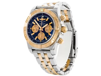 Breitling Chronomat 44mm Gold/Steel Bracelet Complete Set CB011012 Chocolae Dial
