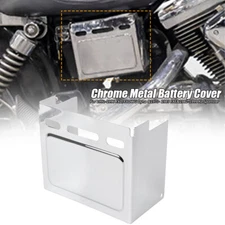 Chrome Windowed Battery Box Cover For Harley Dyna Wide Glide FXDWG Sportster 883