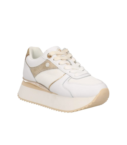 LUMBERJACK SCARPE SNEAKERS DONNA SW10312 PLATFORM BIANCO ORO DAL 36 AL 41 NEW - Imagen 2 de 5
