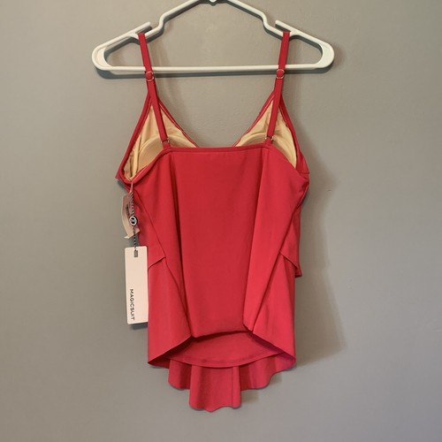 Magicsuit Women's Rita Tankini Top Coral Rose Size 10 NEW - Picture 5 of 7