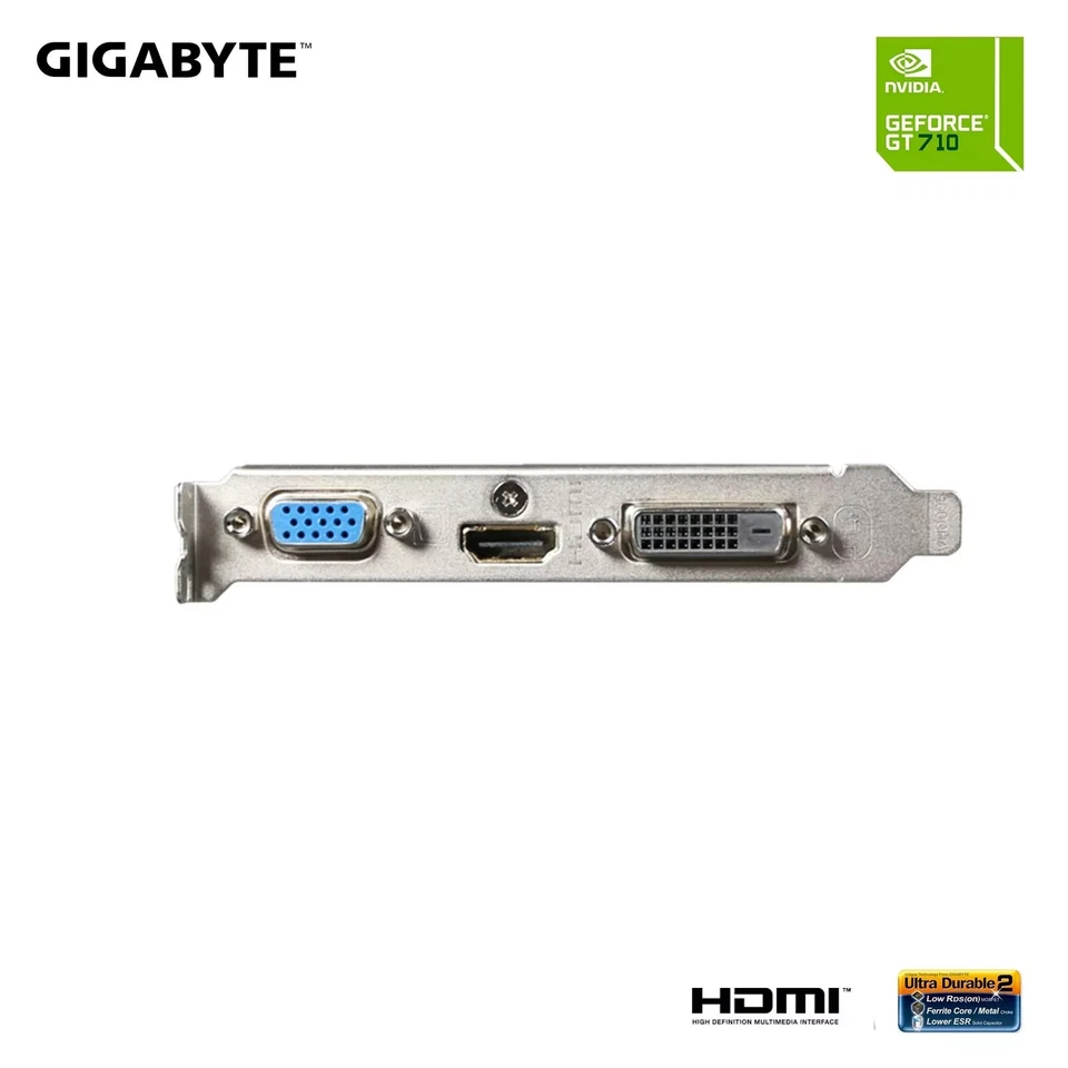 GIGABYTE GeForce GT 710 2GB DDR3 PCI Express 2.0 Low Profile Video Card - Image 4 of 4
