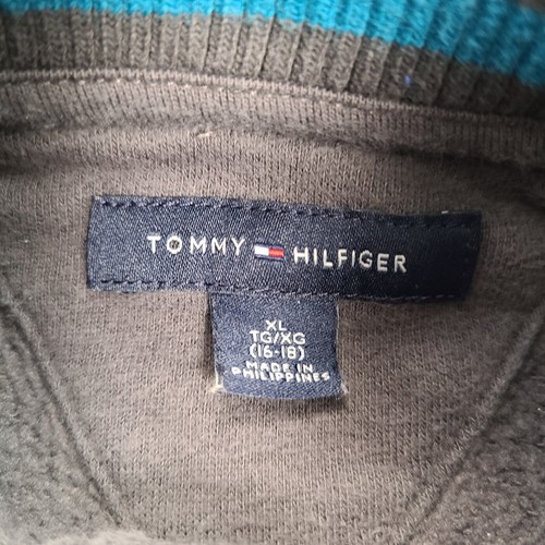 Tommy Hilfiger Sweater Boys Extra Large Gray Fleece Full Zip Outdoors Youth Kids - Picture 6 of 9