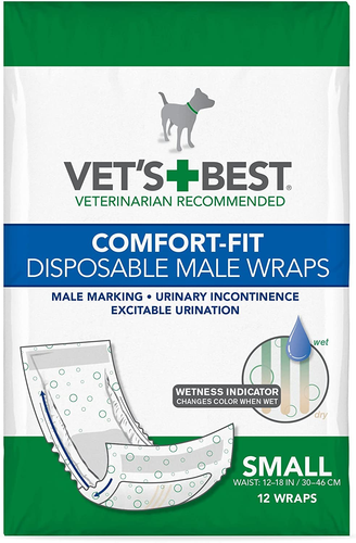 Vet’S Best Comfort Fit Disposable Male Dog Diapers | Absorbent Male Wraps with L - Picture 9 of 12