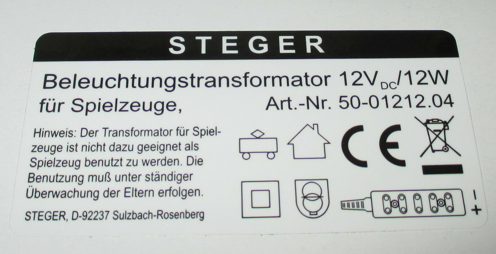 Thumbnail - Steger Trafo Mit Verteiler Für Puppenhäuser/krippen 12volt /12 Va