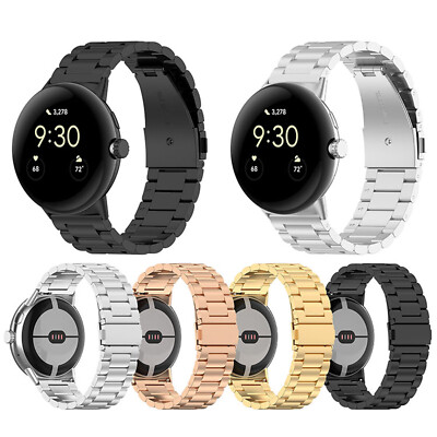 Three Bead Watch Band Stainless Steel Wrist Strap for Google Pixel Watch 1/2