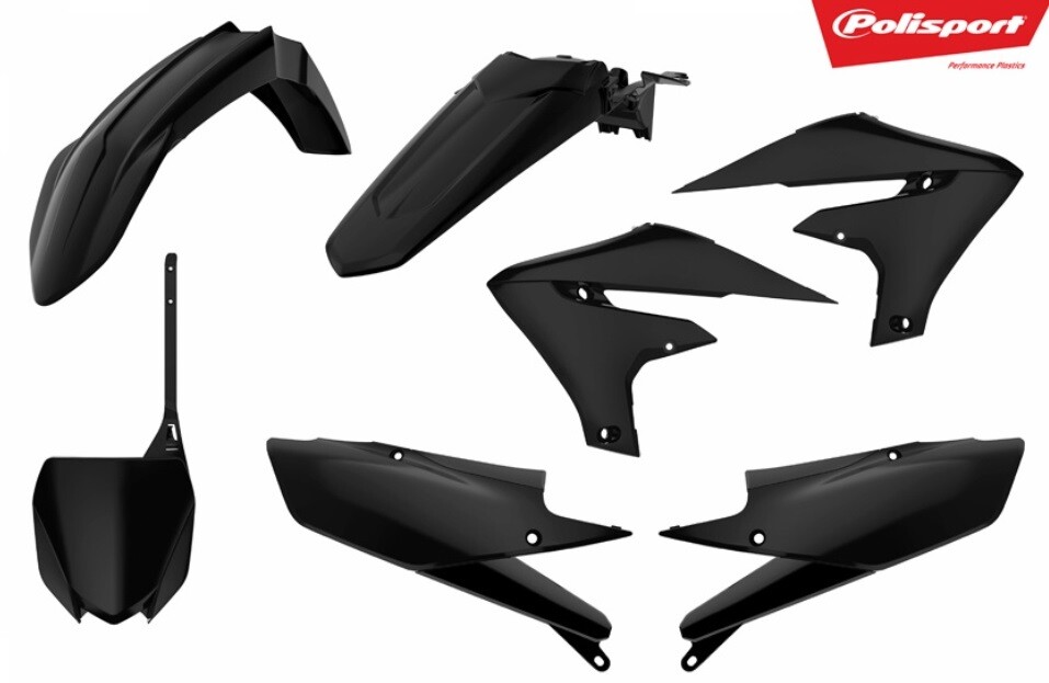 Kit plastique Polisport noir pour motocross Yamaha YZ-F 250 ans 2019 et 2020