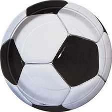 Football Party Paper Plates Sports Party Smaller 18cm Size Soccer Plate x 8