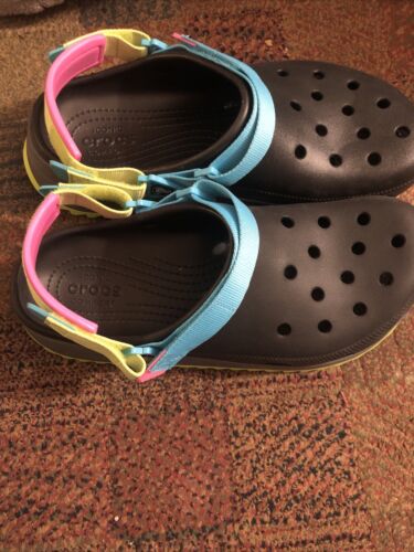Brand New Crocs CLASSIC HIKER CLOG Black / Multi Unisex Sandal 11 M - Picture 2 of 7