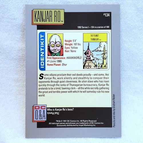 Kanjar Ro #134 Villains Form Beyond 2012 DC Comics - Picture 2 of 2