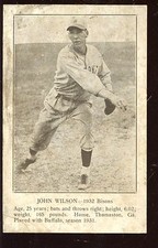 1932 Buffalo Bisons Postcard John Wilson