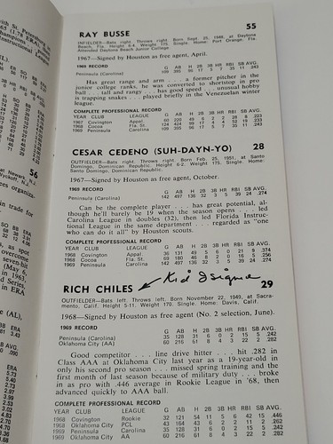 MLB Baseball 1970 Houston Astros Guide For News Media Booklet Texas - Picture 6 of 8