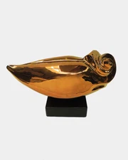 Marco Morandi Original Full Round Ceramic Sculpture Aurubis Copper Gold Modern 