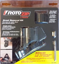 Bosch RotoZip Grout Removal Kit w/ Bonus 3/16" Diamond Bit & 1/4" Collet RZ-GRK