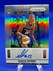 SANIYA RIVERS 2025 PANINI PRIZM WNBA SILVER THROWBACK SIGNATURES AUTOGRAPH RC