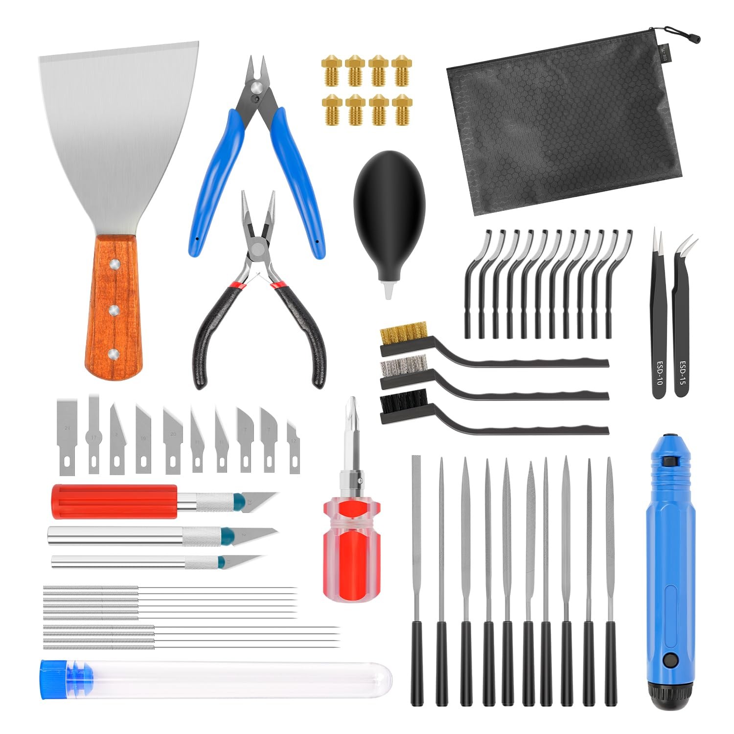 Accessoires d'imprimante 3D en kit de 66 pièces pour une extrusion fluide