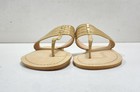 Kate Spade Women's Thong Sandals Khaki Patent Leather Slip-On 8.5 — photo 2