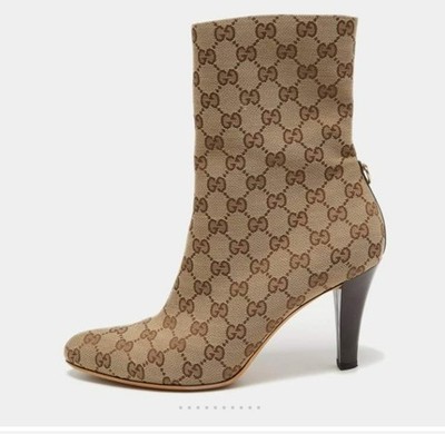 Beautiful Brown Guccisima Print Gucci Ankle boots with Box
