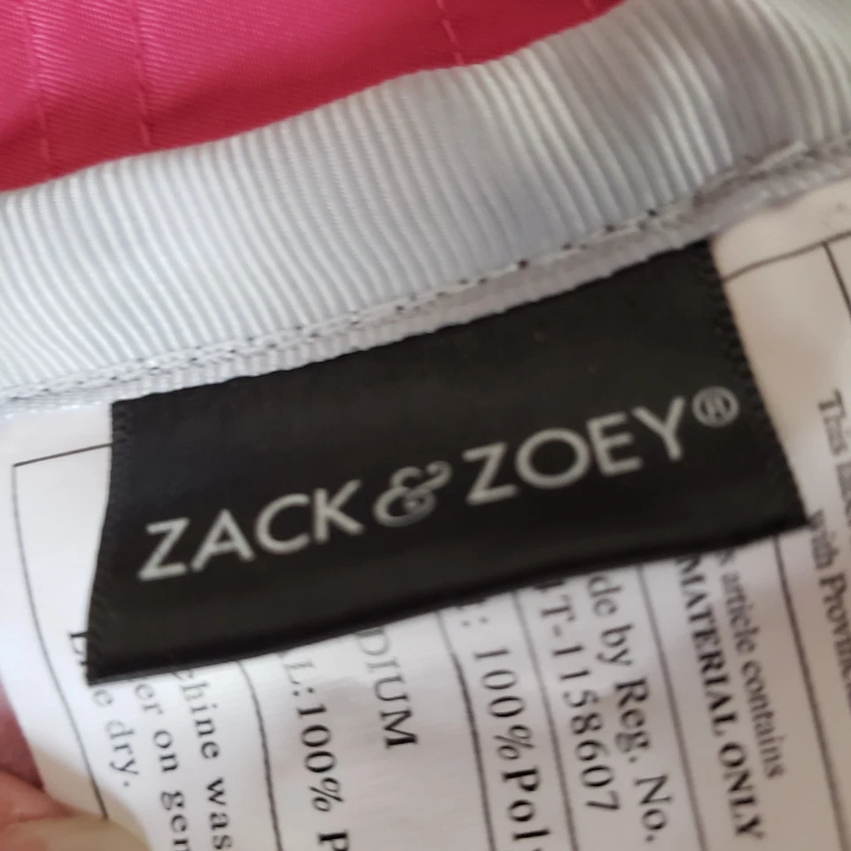 Zack & Zoey Dog Coat Pink Medium Waterproof Reflective Fleece Lined Hook & Loop - Image 2 of 4