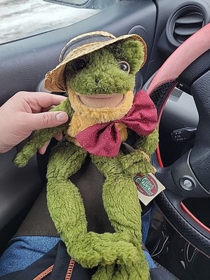 Ganz Cottage Collectibles Lorraine 20'' Floyd Frog Plush Shelf Sitter Beanie 1995
