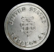 KD04131 AWESOME 1970s VINTAGE BUCKLE MADE FROM REAL ***SKOAL*** SNUF CAN LID