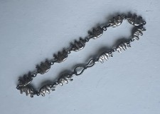 vintage sterling silver Bracelet Elephant Link Clasp Bracelet Rare 7.5  C6