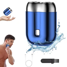 Mini USB Double Head Electric Shaver Waterproof Travel Beard Trimmer Razor