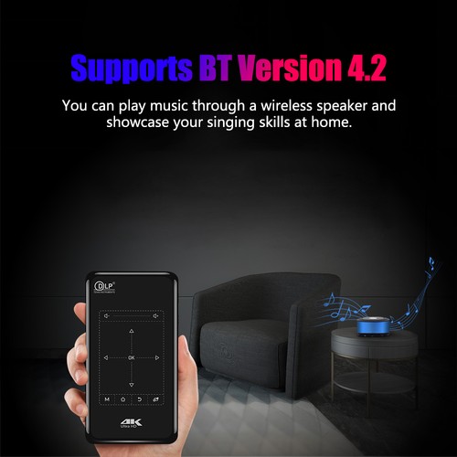 3D HD 4K Smart DLP Mini Projektor 2+32G Android 9.0 WiFi 5G BT4.2 HDMI Heimkino - Bild 6 von 21