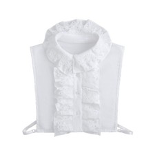 French Faux Collar Lace Ruffle Trim Curl High Neck Decorative Collar for Women