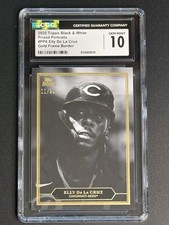 2025 Topps Black & White Prized Portraits Gold Elly De La Cruz /25 CGC 10 Gem