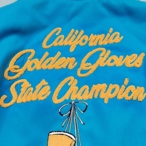 GOAT Fight Shop Jacket Men's L California Golden Gloves State Champion Varsity image 9