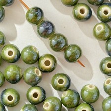 50PC Ceramic Beads Large Hole Beads Diy Jewelry Hand Woven Accessories