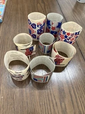 Vtg 2001 Sandylion Stickers Prismatic Patriotic USA Flag Red White Blue