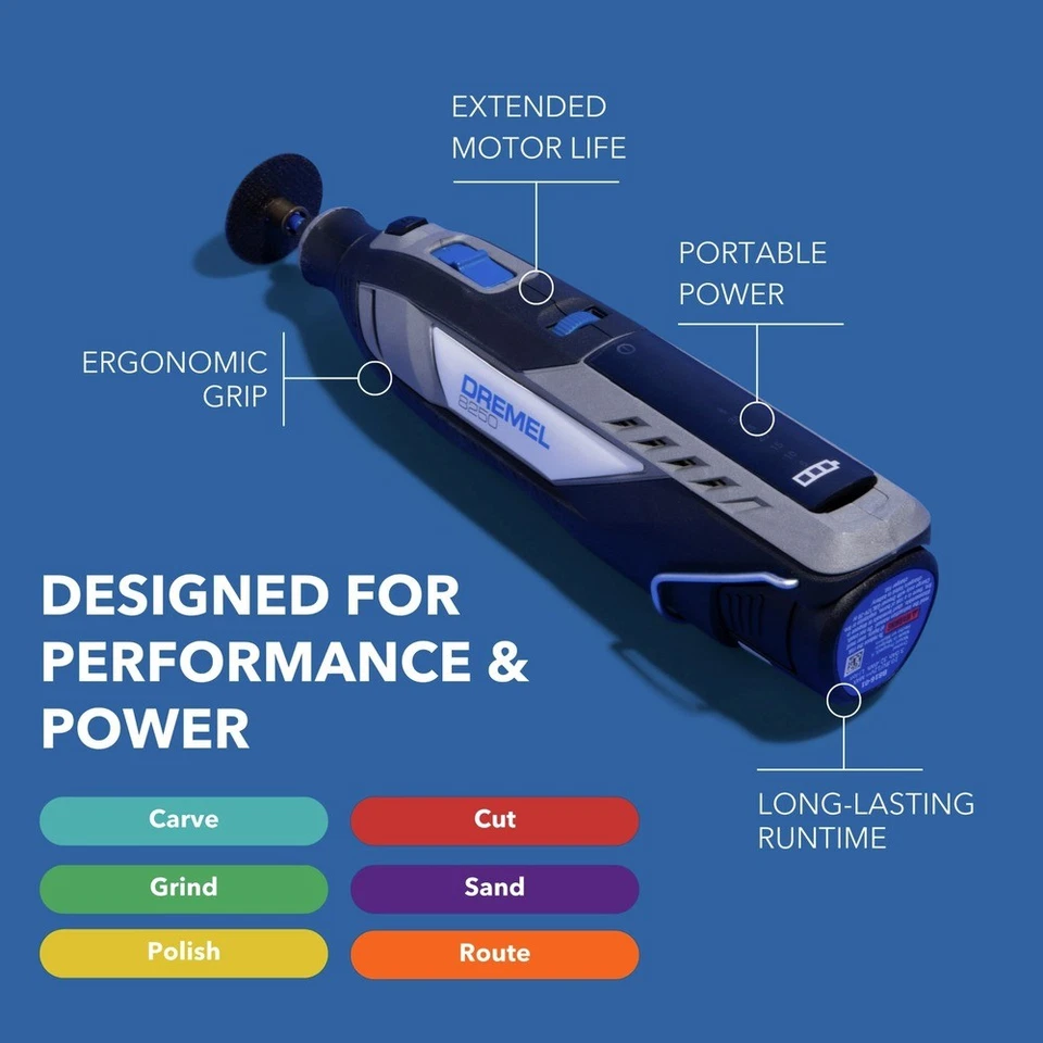 Kit de herramientas rotativas inalámbricas Dremel 12V sin escobillas Li-Ion certificado restaurado Foto 3 de 4