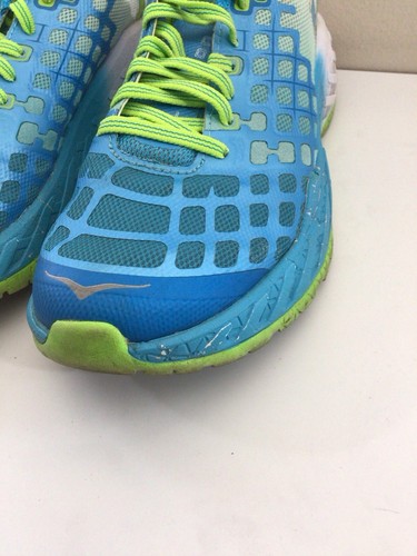 Hoka One One Clayton Women's Size 7.5 Running Shoes Blue White Green - Picture 5 of 16