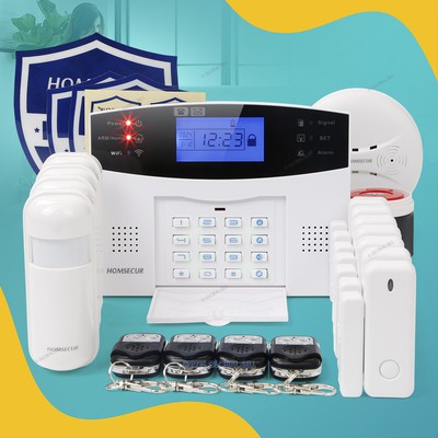 HOMSECUR APP Controlled Wireless WIFI 4G Burglar Alarm System IOS/Android APP