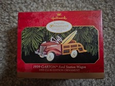 Hallmark Keepsake Ornament 1939 Garton Ford Station Wagon 1999 Club Kiddie Cars