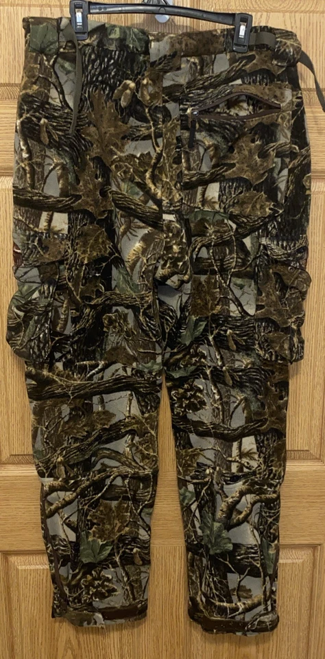 Cabelas ScentLok Heavy Fleece Mossy Oak Camo Hunting Pants Size Waist 38 Tall - Image 2 of 4