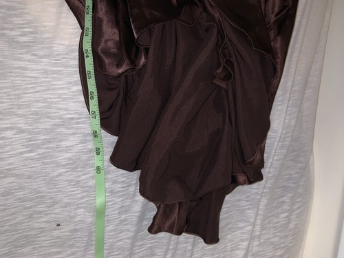 Vintage Y2K Aspeed Asymmetrical Coquette Fairy Brown Gown Dress Prom Large - Picture 16 of 17