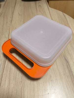 Tupperware Vintage Lunch-Box Tupper Brotdose Frühstücksdose 1407 Orange