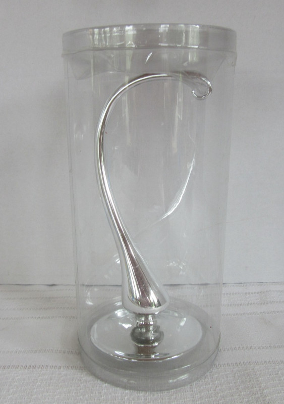8 Inch Silver Mercury Glass Ornament Holder Display Stand NEW!